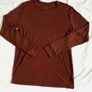 Nui organic Merino Wool Silk Crew Neck Top Women M